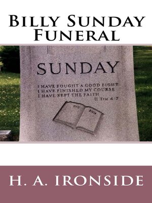 cover image of Billy Sunday Funeral